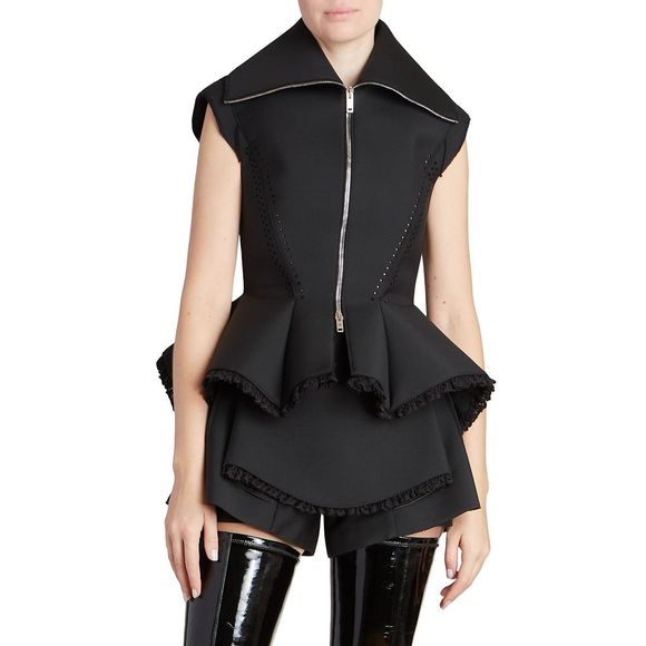 Givenchy Sleeveless Peplum Zip-Up Vest FR 36/US 4 $4250 - Picture 2 of 12